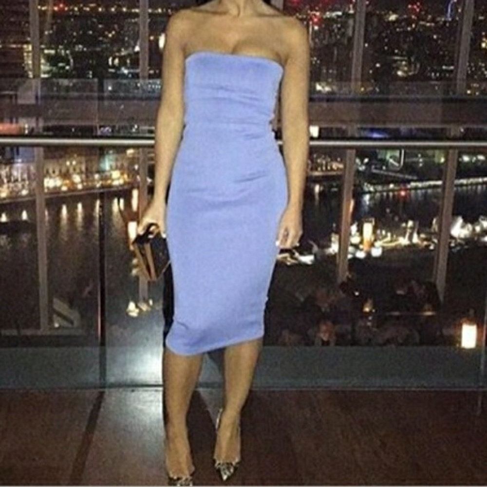 Periwinkle blue midi dress